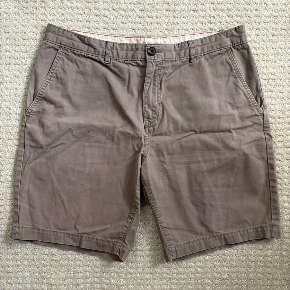 Jackthreads Men's Gray Flat Front Shorts